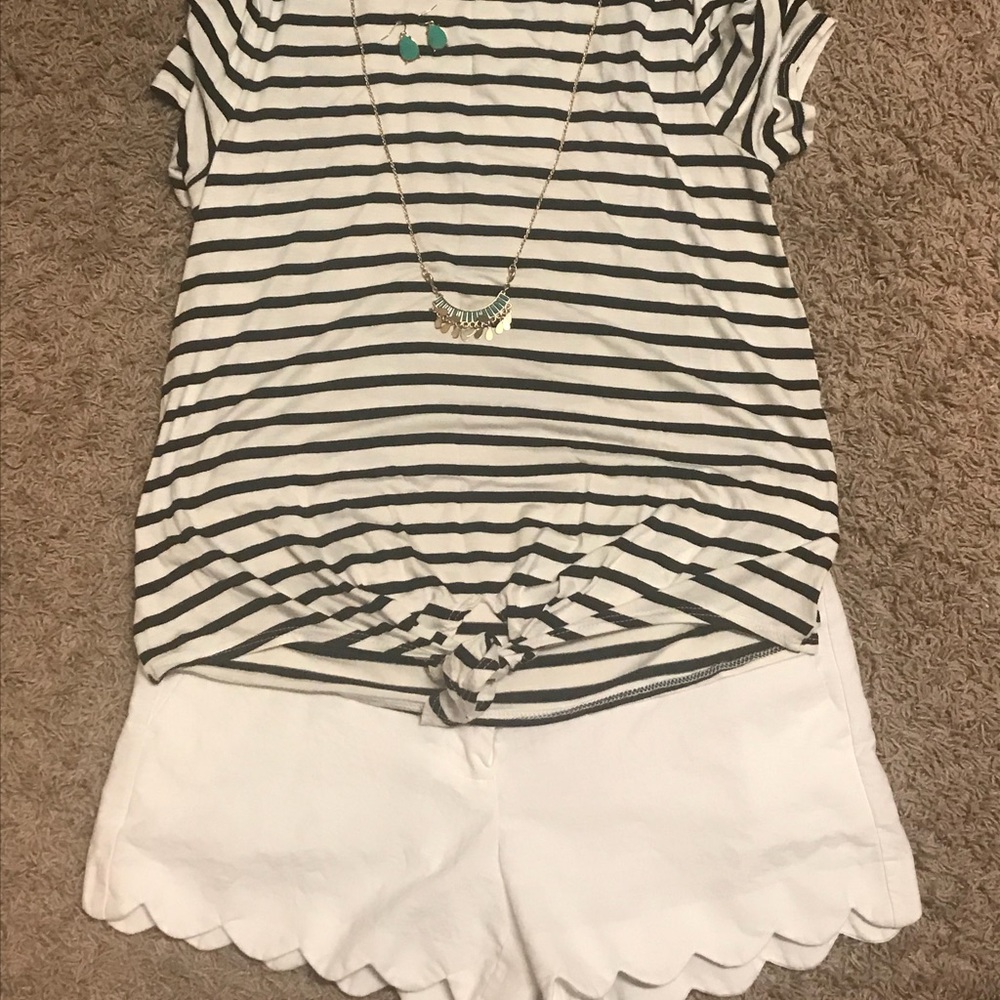 BLACK FRIDAY SALE J Crew 4 in Scalloped Shorts
